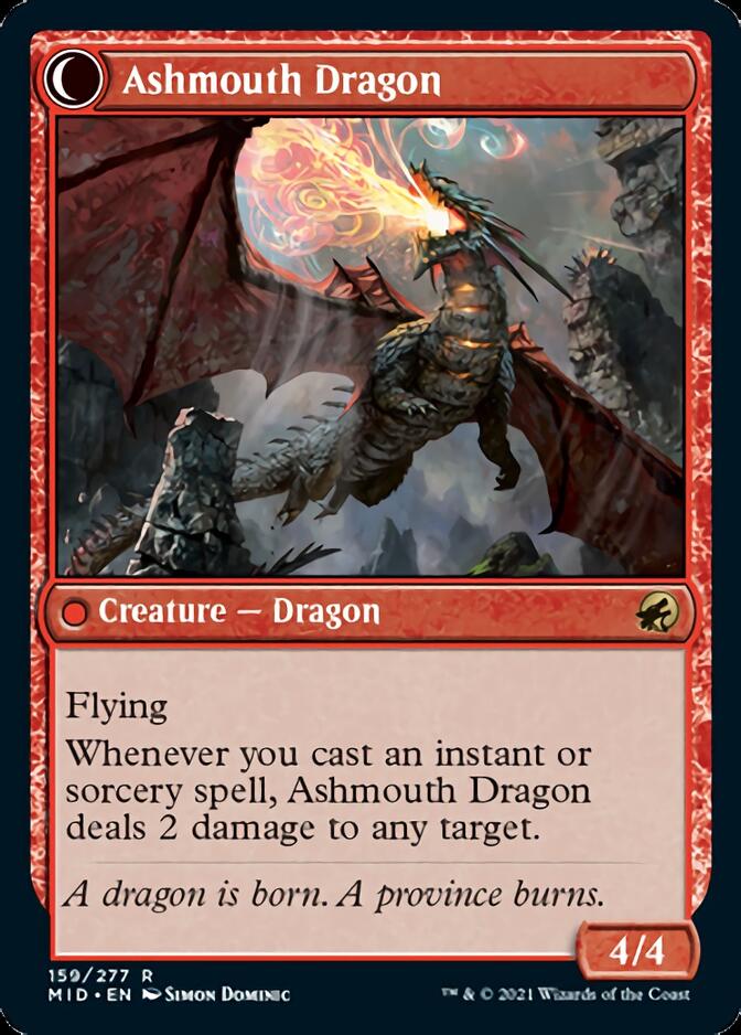 Smoldering Egg // Ashmouth Dragon [Innistrad: Midnight Hunt] | Clutch Gaming