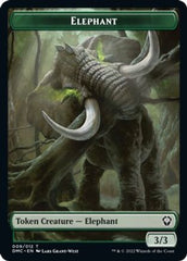 Elephant // Treasure Double-Sided Token [Dominaria United Commander Tokens] | Clutch Gaming