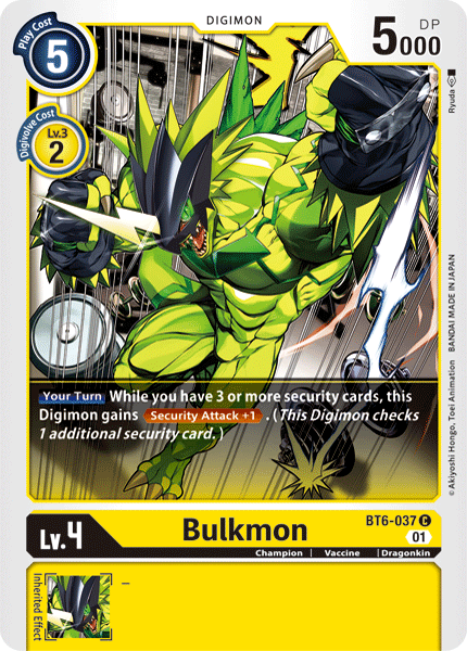 Bulkmon [BT6-037] [Double Diamond] | Clutch Gaming