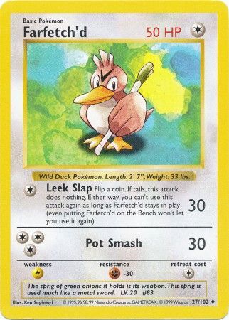 Farfetch'd (27/102) [Base Set Shadowless Unlimited] | Clutch Gaming