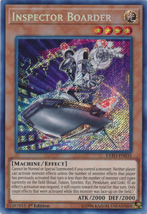 Inspector Boarder [EXFO-EN035] Secret Rare | Clutch Gaming