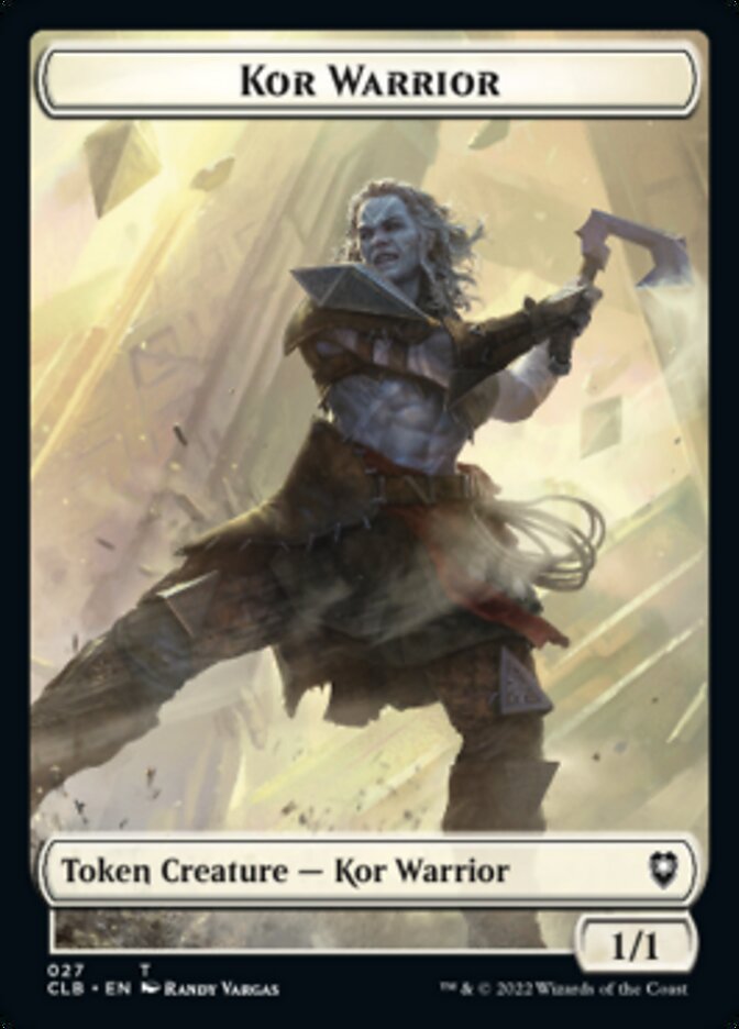 Kor Warrior // Treasure Double-Sided Token [Commander Legends: Battle for Baldur's Gate Tokens] | Clutch Gaming