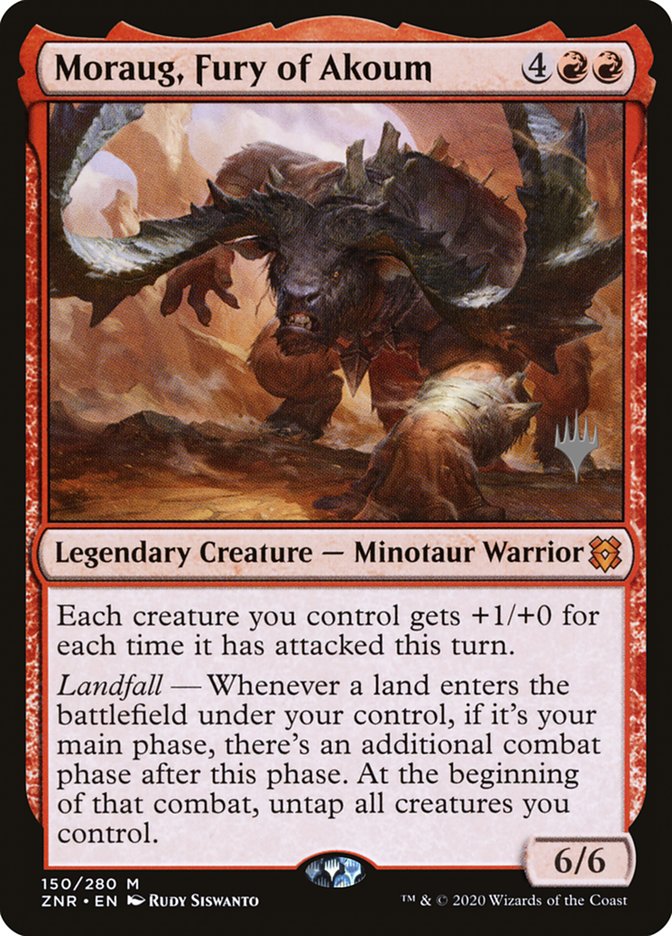 Moraug, Fury of Akoum (Promo Pack) [Zendikar Rising Promos] | Clutch Gaming