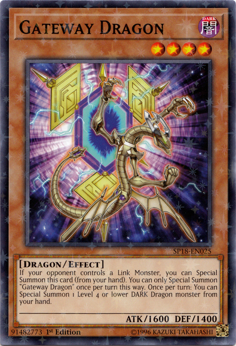 Gateway Dragon [SP18-EN025] Starfoil Rare | Clutch Gaming