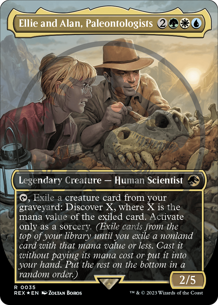 Ellie and Alan, Paleontologists Emblem (Borderless) [Jurassic World Collection Tokens] | Clutch Gaming