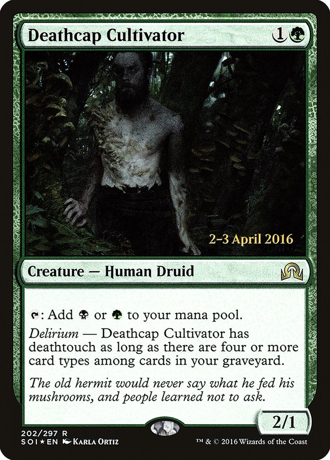 Deathcap Cultivator [Shadows over Innistrad Prerelease Promos] | Clutch Gaming