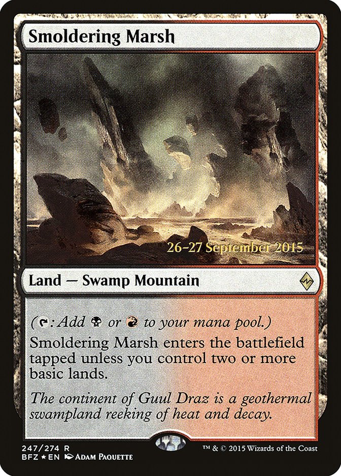 Smoldering Marsh [Battle for Zendikar Prerelease Promos] | Clutch Gaming