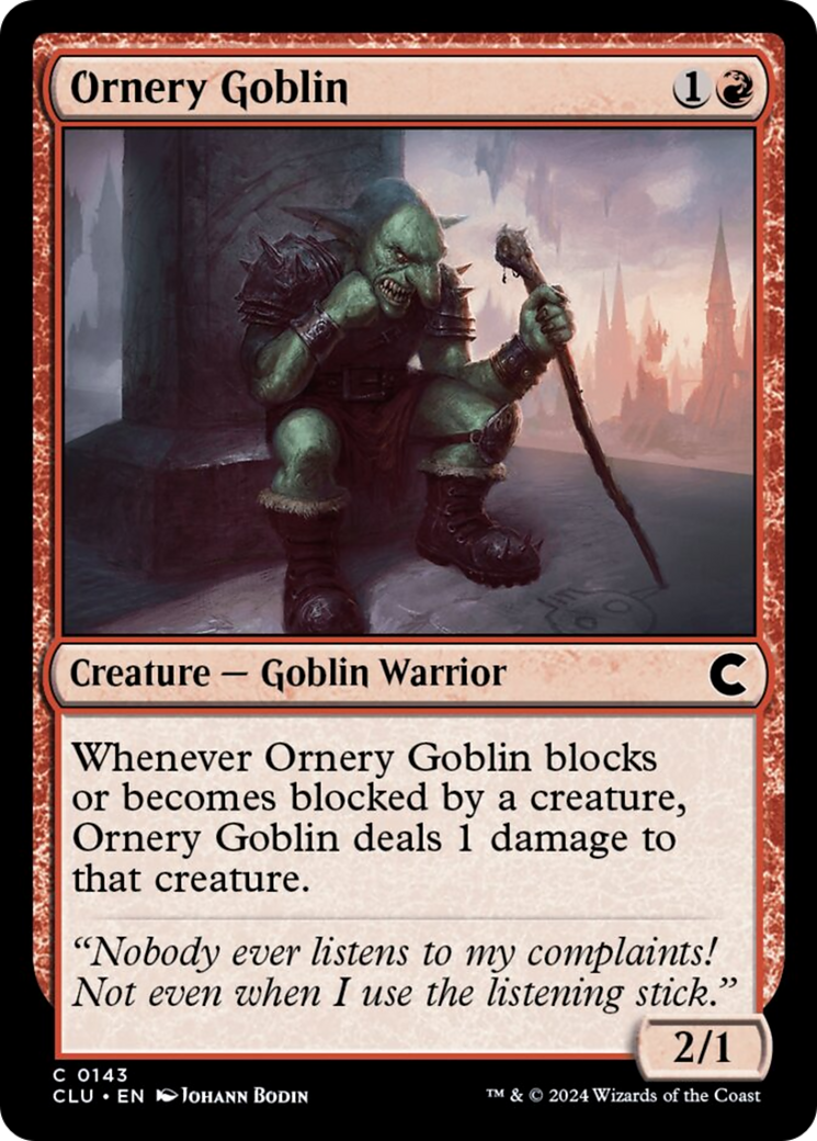 Ornery Goblin [Ravnica: Clue Edition] | Clutch Gaming