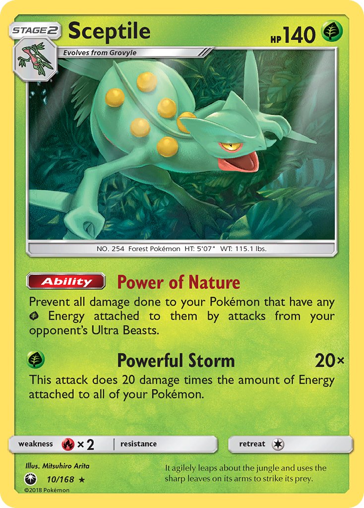 Sceptile (10/168) (Theme Deck Exclusive) [Sun & Moon: Celestial Storm] | Clutch Gaming