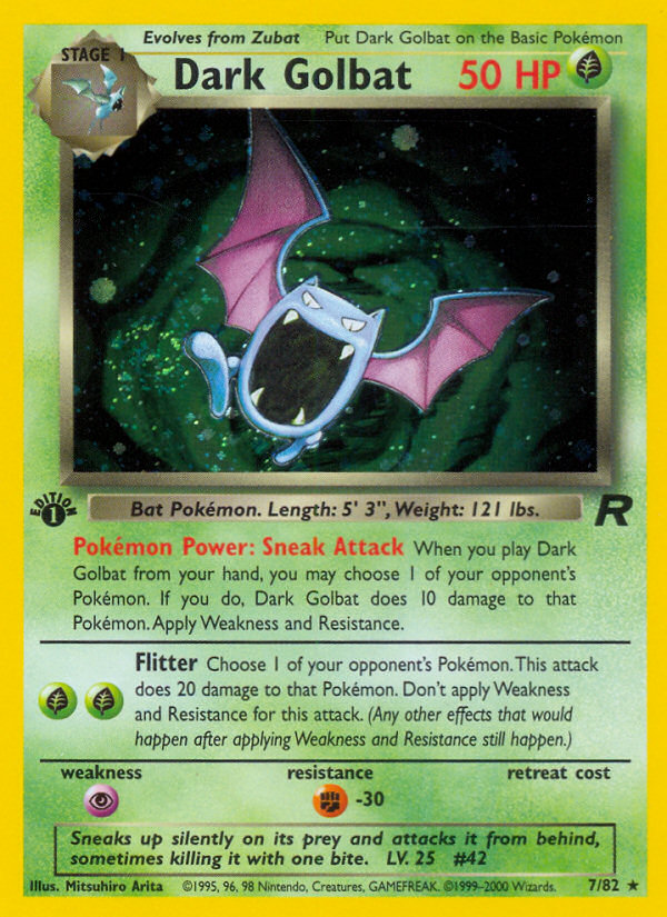 Dark Golbat (7/82) [Team Rocket 1st Edition] | Clutch Gaming