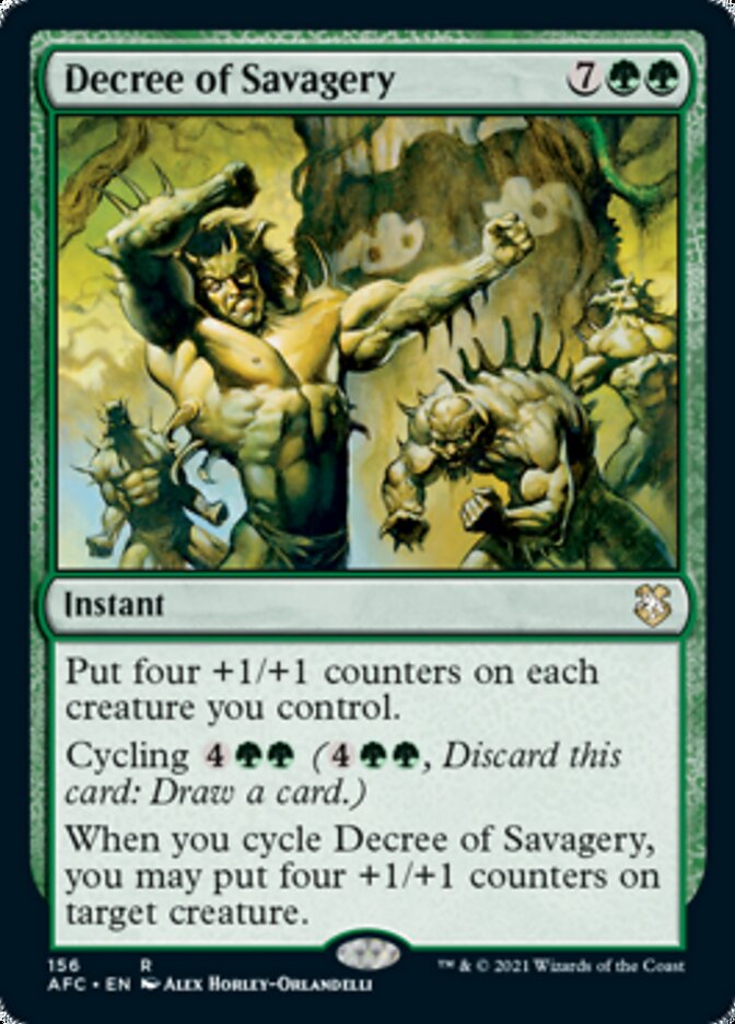 Decree of Savagery [Dungeons & Dragons: Adventures in the Forgotten Realms Commander] | Clutch Gaming