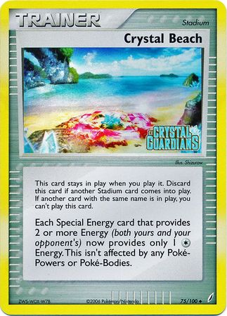 Crystal Beach (75/100) (Stamped) [EX: Crystal Guardians] | Clutch Gaming