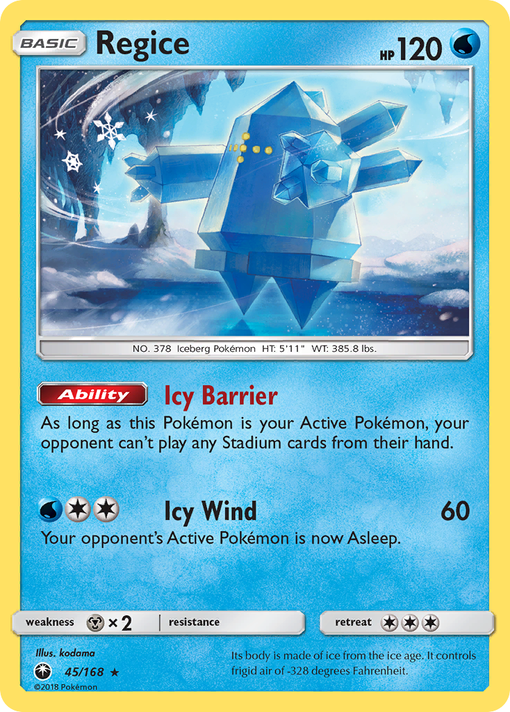 Regice (45/168) [Sun & Moon: Celestial Storm] | Clutch Gaming