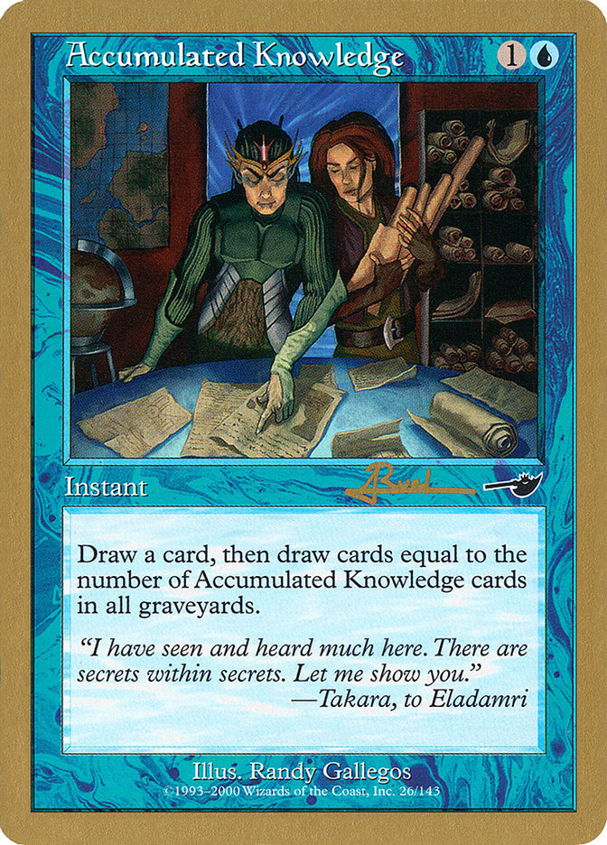 Accumulated Knowledge (Antoine Ruel) [World Championship Decks 2001] | Clutch Gaming