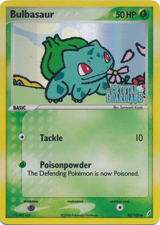 Bulbasaur (45/100) (Stamped) [EX: Crystal Guardians] | Clutch Gaming