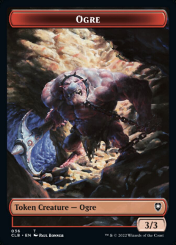 Boar // Ogre Double-Sided Token [Commander Legends: Battle for Baldur's Gate Tokens] | Clutch Gaming