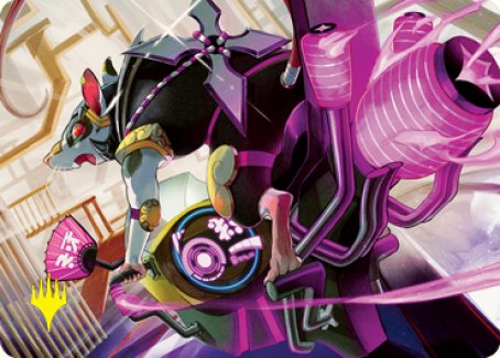 Nashi, Moon Sage's Scion Art Card (Gold-Stamped Signature) [Kamigawa: Neon Dynasty Art Series] | Clutch Gaming