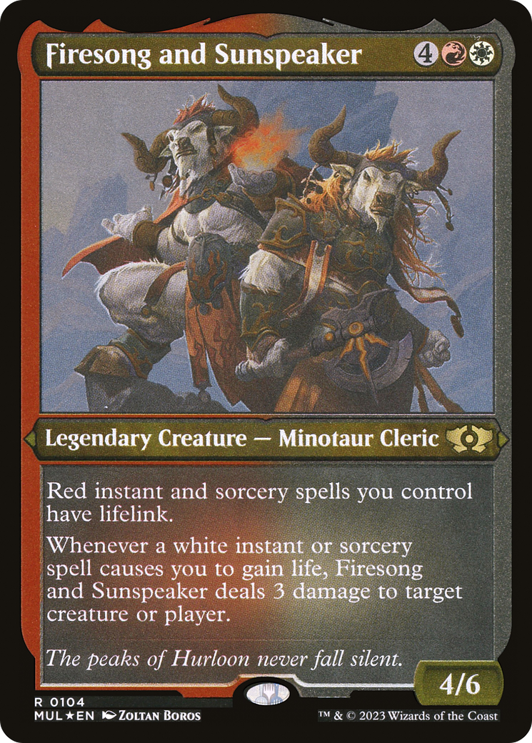 Firesong and Sunspeaker (Foil Etched) [Multiverse Legends] | Clutch Gaming