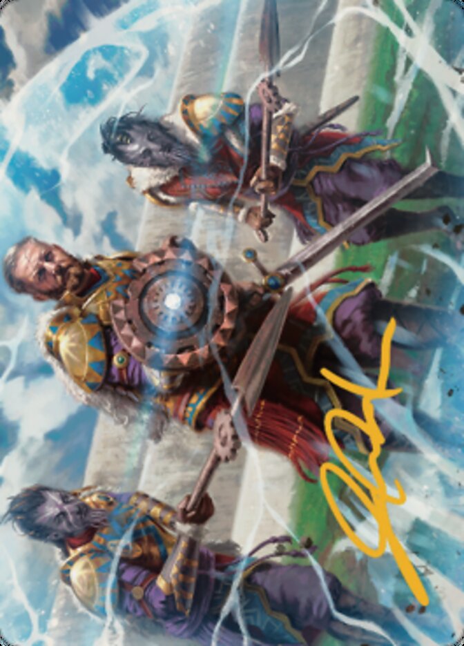 Argivian Phalanx Art Card (Gold-Stamped Signature) [Dominaria United Art Series] | Clutch Gaming