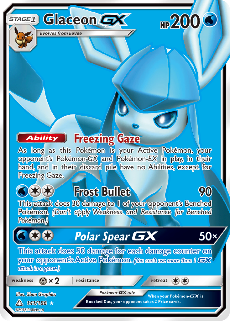 Glaceon GX (141/156) [Sun & Moon: Ultra Prism] | Clutch Gaming