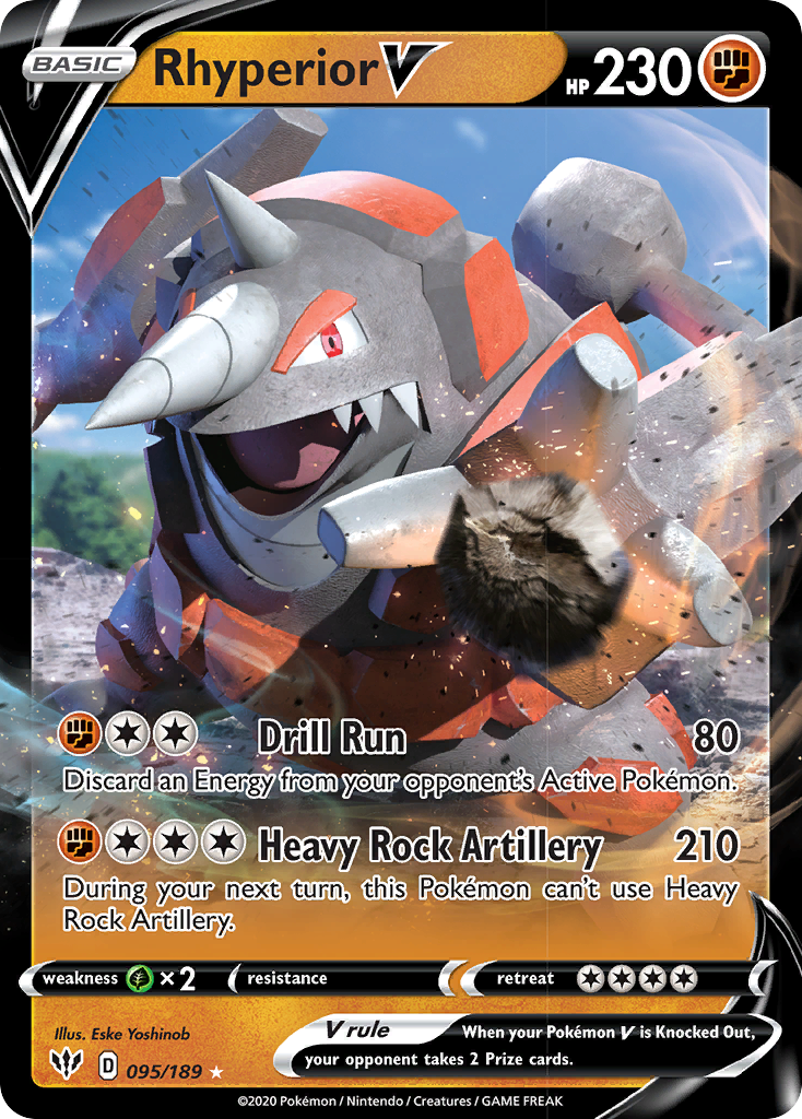 Rhyperior V (095/189) [Sword & Shield: Darkness Ablaze] | Clutch Gaming