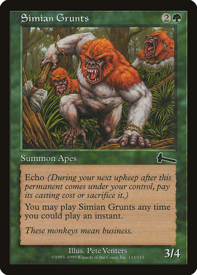 Simian Grunts [Urza's Legacy] | Clutch Gaming