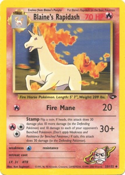 Blaine's Rapidash (33/132) [Gym Challenge Unlimited] | Clutch Gaming