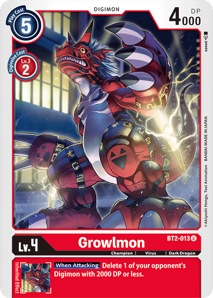 Growlmon [BT2-013] [Release Special Booster Ver.1.0] | Clutch Gaming