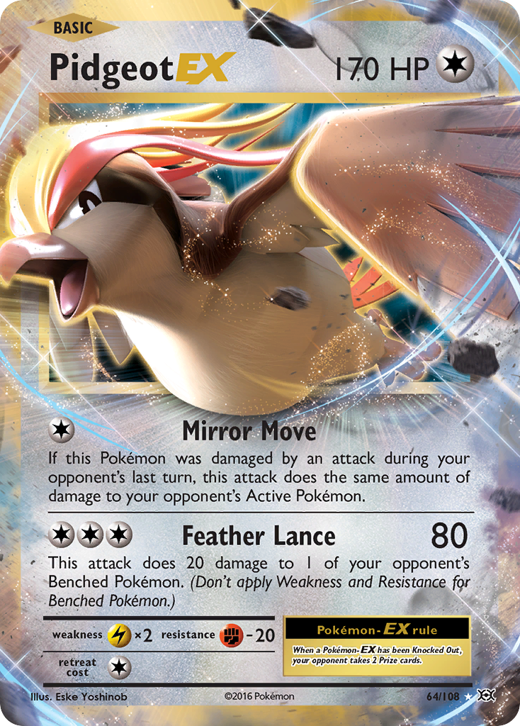 Pidgeot EX (64/108) [XY: Evolutions] | Clutch Gaming