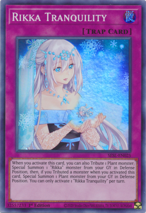 Rikka Tranquility [SESL-EN025] Super Rare | Clutch Gaming