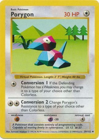 Porygon (39/102) [Base Set Shadowless Unlimited] | Clutch Gaming