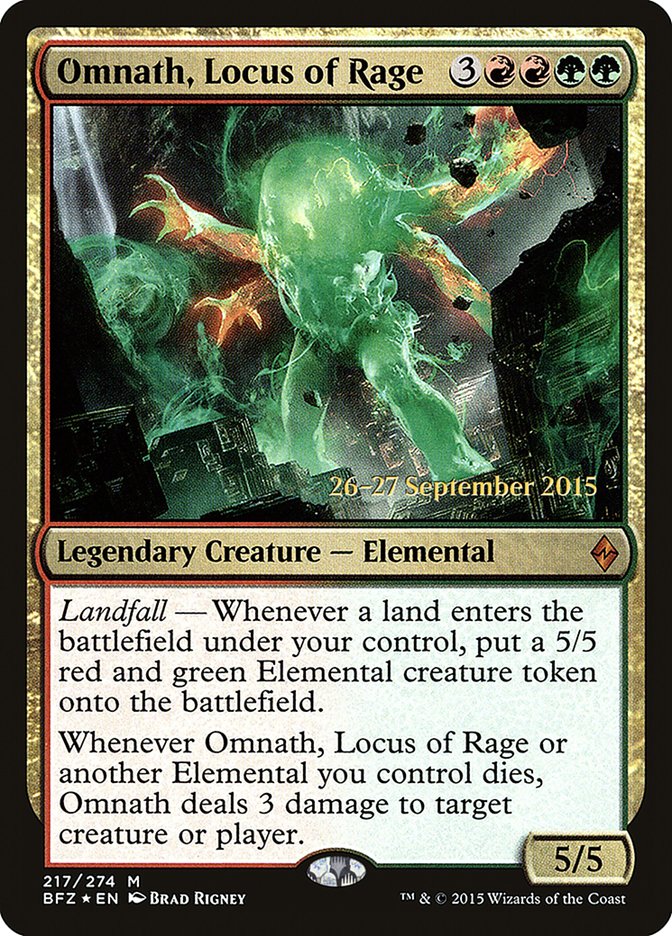 Omnath, Locus of Rage [Battle for Zendikar Prerelease Promos] | Clutch Gaming