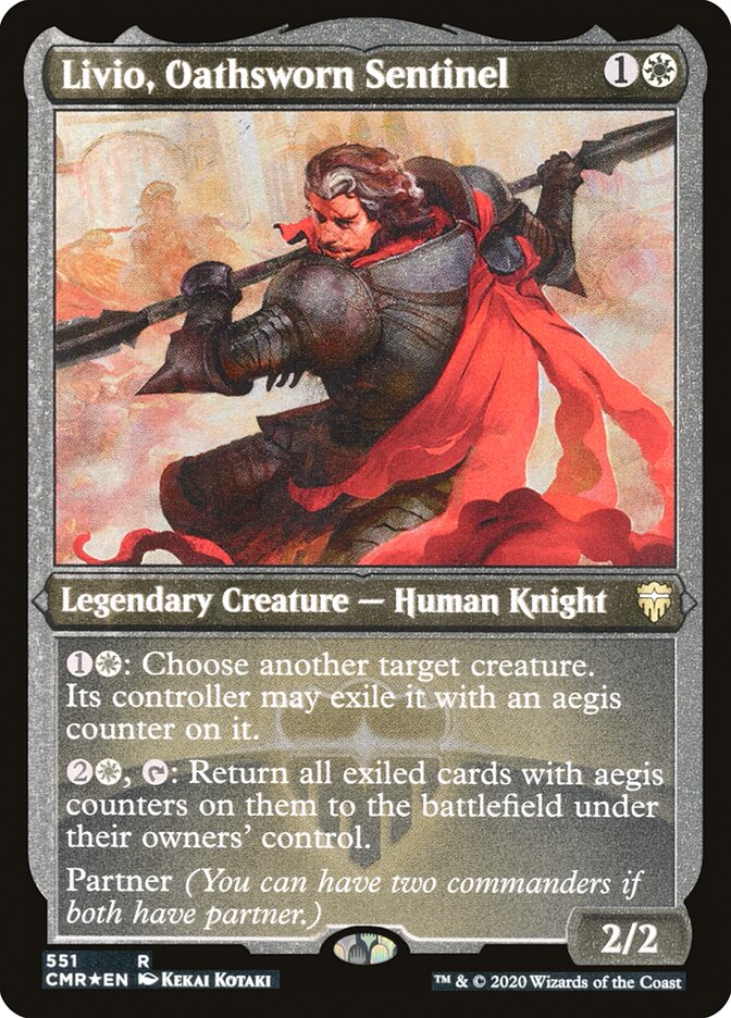 Livio, Oathsworn Sentinel (Etched) [Commander Legends] | Clutch Gaming