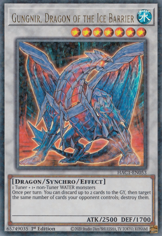 Gungnir, Dragon of the Ice Barrier (Duel Terminal) [HAC1-EN053] Parallel Rare | Clutch Gaming