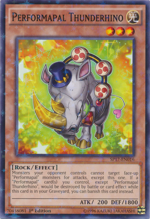 Performapal Thunderhino [SP17-EN016] Starfoil Rare | Clutch Gaming