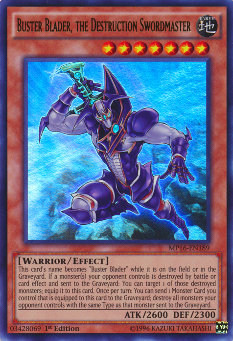 Buster Blader, the Destruction Swordmaster [MP16-EN189] Ultra Rare | Clutch Gaming