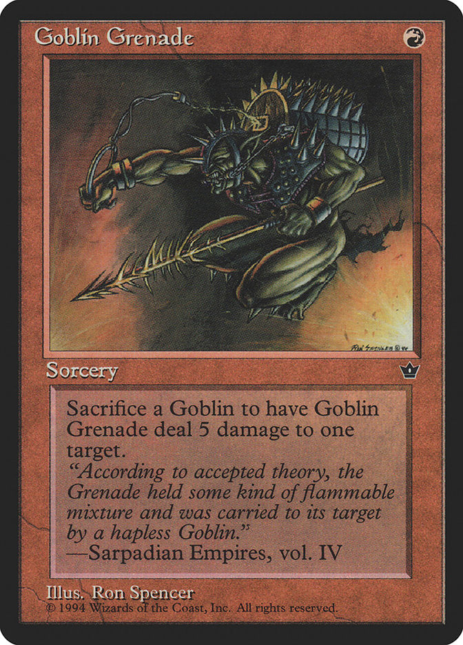 Goblin Grenade (Ron Spencer) [Fallen Empires] | Clutch Gaming