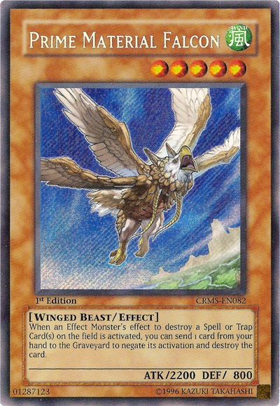 Prime Material Falcon [CRMS-EN082] Secret Rare | Clutch Gaming