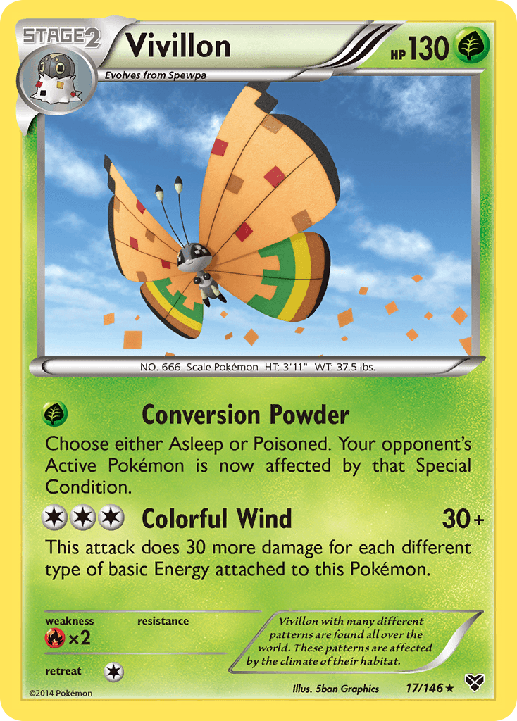 Vivillon (17/146) (High Plains Form/Orange Wings) [XY: Base Set] | Clutch Gaming