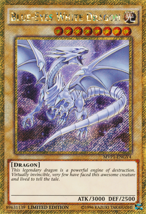 Blue-Eyes White Dragon [MVP1-ENGV4] Gold Secret Rare | Clutch Gaming