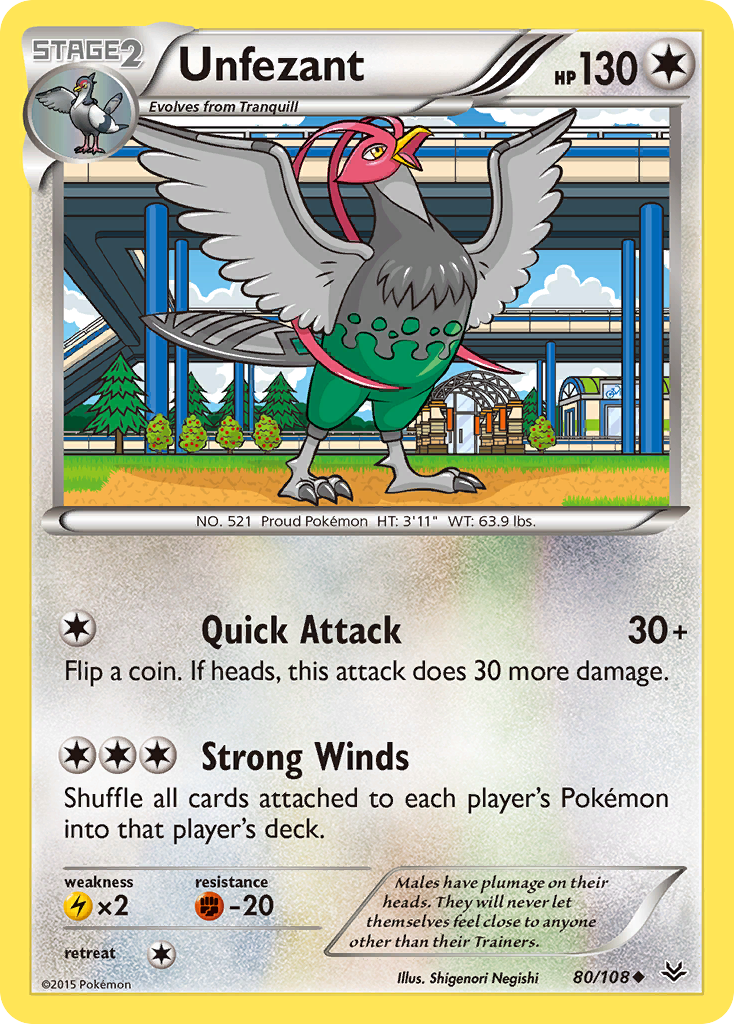 Unfezant (80/108) [XY: Roaring Skies] | Clutch Gaming