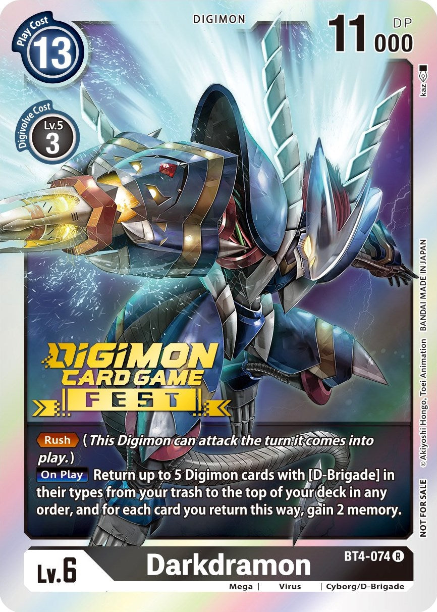 Darkdramon [BT4-074] (Digimon Card Game Fest 2022) [Great Legend Promos] | Clutch Gaming