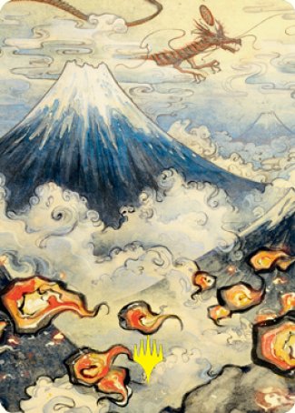 Mountain Art Card (Gold-Stamped Signature) [Kamigawa: Neon Dynasty Art Series] | Clutch Gaming