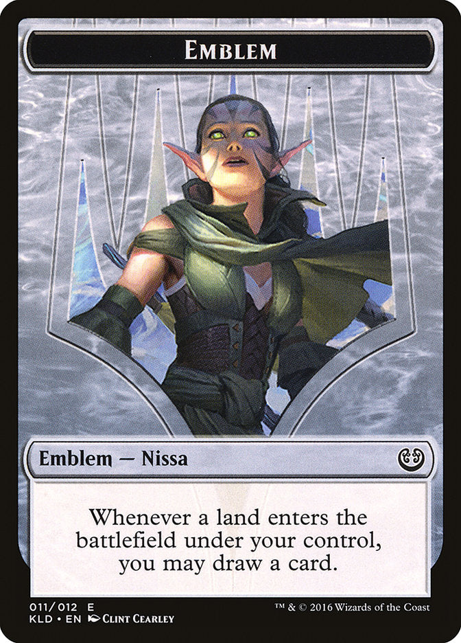 Nissa, Vital Force Emblem [Kaladesh Tokens] | Clutch Gaming