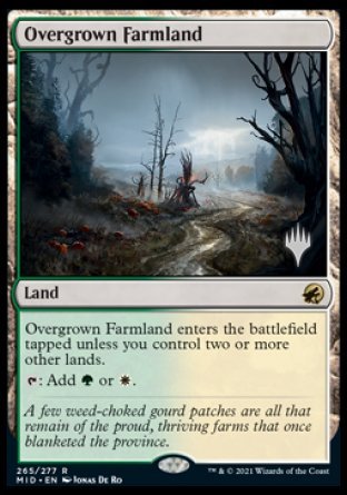 Overgrown Farmland (Promo Pack) [Innistrad: Midnight Hunt Promos] | Clutch Gaming