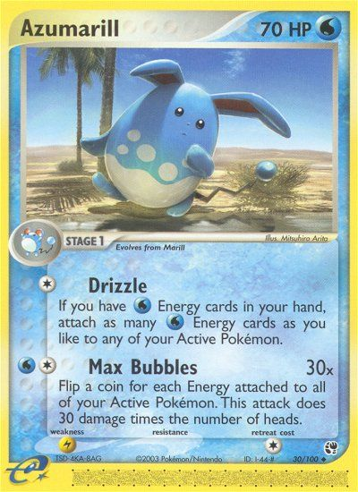 Azumarill (30/100) [EX: Sandstorm] | Clutch Gaming