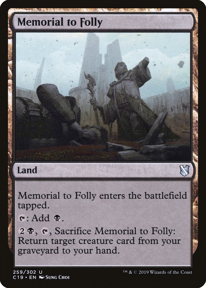 Memorial to Folly [Commander 2019] | Clutch Gaming