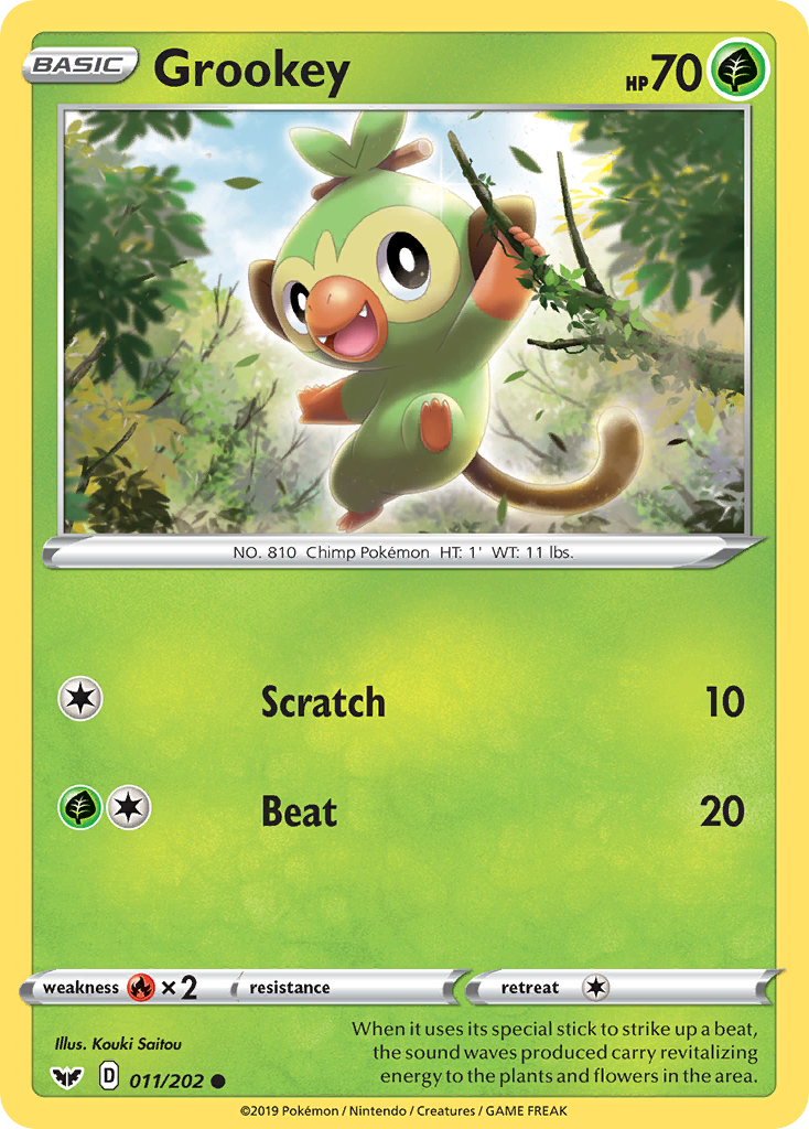 Grookey (011/202) [Sword & Shield: Base Set] | Clutch Gaming