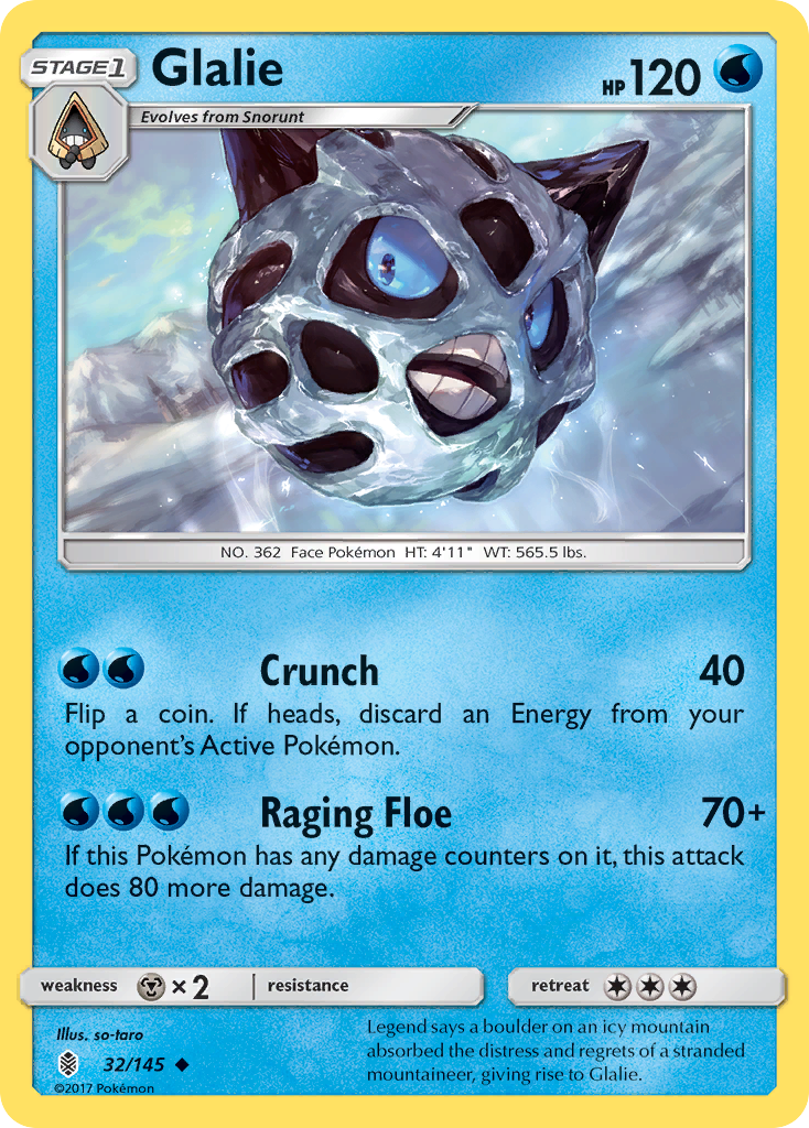 Glalie (32/145) [Sun & Moon: Guardians Rising] | Clutch Gaming