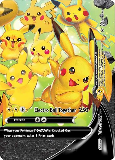 Pikachu V-UNION (SWSH142) (Celebrations) [Sword & Shield: Black Star Promos] | Clutch Gaming